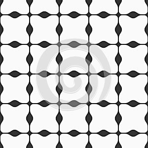 Abstract seamless geometric pattern with wavy stripes forming a symmetric rectangular grid
