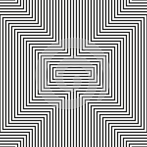 Abstract seamless geometric X-shaped black and white pattern