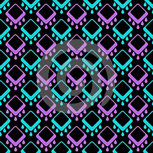 Abstract seamless geometrical pattern on black