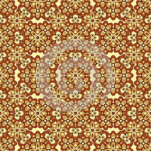 Abstract seamless groovy flower background.