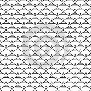 Abstract seamless hand drawn ethnic pattern of repeating decorative elements. Doodle style illustration