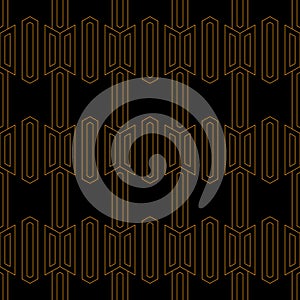 Abstract seamless lattice outline pattern. Hexagonal lattice pattern