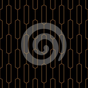Abstract seamless lattice outline pattern. Hexagonal lattice pattern