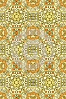 Abstract seamless medieval vector pattern