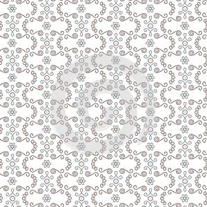 Abstract seamless needlework pattern with flowers. Rustic floral simple pattern for kitchen textile towel, fabric, linen