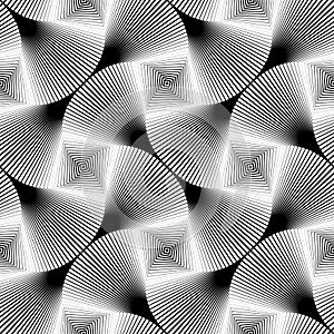 Abstract Seamless Op Art Pattern. Lines texture