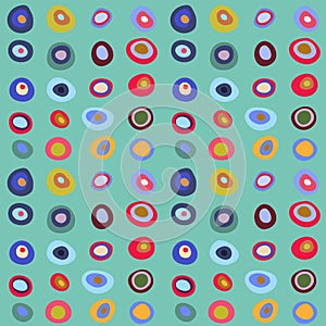Abstract seamless ornamental pattern with different circles