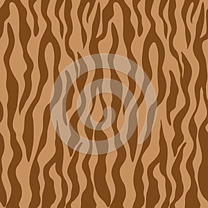 Abstract seamless pattern animal prints tiger flat style. stripes repeating background