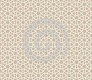 Abstract seamless pattern. Arabic line ornament with geometric shapes