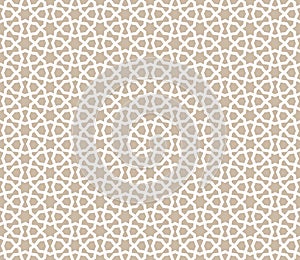 Abstract seamless pattern. Arabic line ornament with geometric shapes