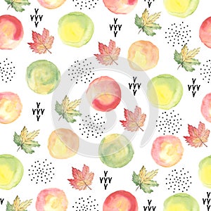Abstract seamless pattern autumn floral background for design greeting card, aniversary, bithday, template
