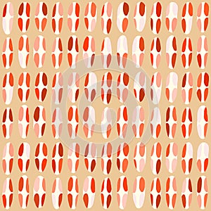 Abstract seamless pattern background. Colorful hand-drawn oval shapes. Simple modern texture for trend design