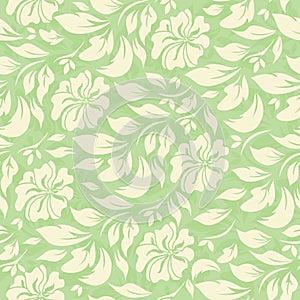 Abstract seamless pattern with beautiful green floral background