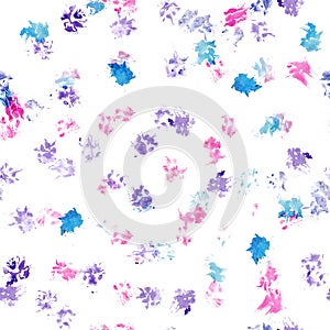 Abstract seamless pattern - black ink prints with messy dog paws. Creative monochrome backdrop with regular animal footprints