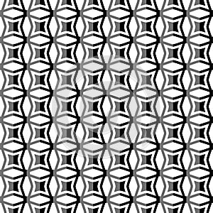 Abstract seamless pattern. Black quadrilateral on white background. Vector illustration