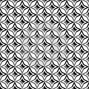 Abstract seamless pattern. Black quadrilateral on white background. Vector illustration