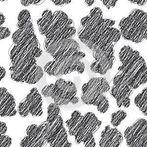 Abstract seamless pattern - black spots on white