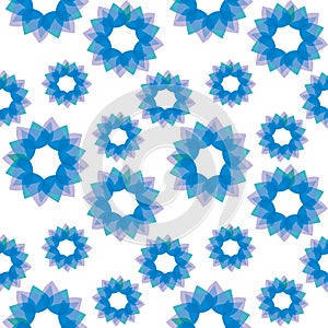 Abstract seamless pattern, blue color