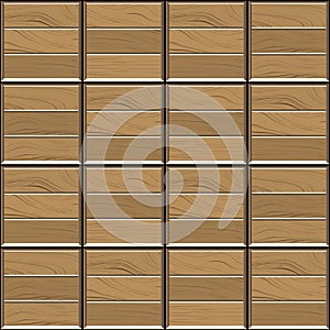 Abstract seamless pattern of brown wood parquet floor tiles.Design geometric mosaic texture for the decoration of the bedroom, vec