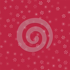 Abstract seamless pattern Christmas background of snowflakes on a red. For design of cards, invitations, greeting for the new year