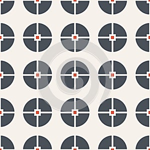 Abstract seamless pattern from circles divided into four parts.