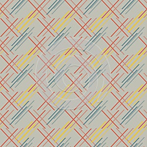 Abstract seamless pattern of colored oblique segments