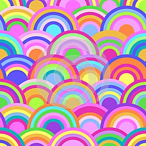 Abstract seamless pattern with colorful circles