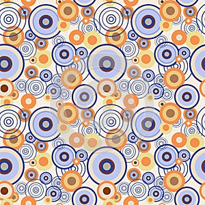 Abstract seamless pattern with concentric circles