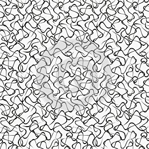 Abstract seamless pattern. Curl line background. Vector illustration.