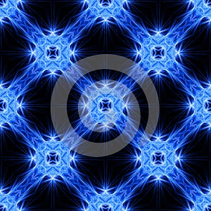 Abstract seamless pattern of diagonal blue and white rays