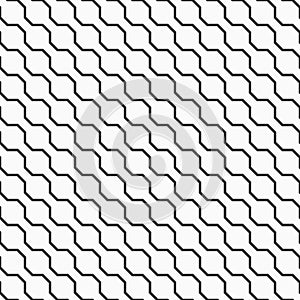 Abstract seamless pattern. Diagonal zigzag lines background