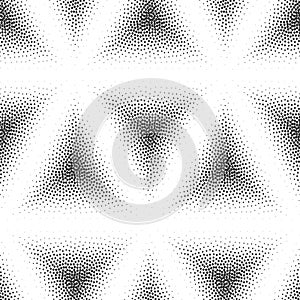 Abstract seamless pattern of dots. The illusion of volumetric figures.
