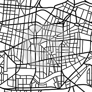 Abstract seamless pattern of a fictional city map