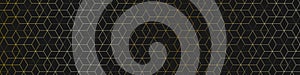 Abstract seamless pattern and geometric background with polygonal golden lines. Stylish texture for banner template or