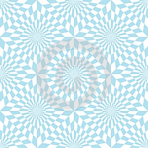 Abstract seamless pattern of geometrical elements. Optical illusion.