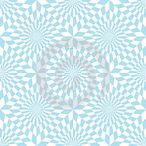Abstract seamless pattern of geometrical elements. Optical illusion.