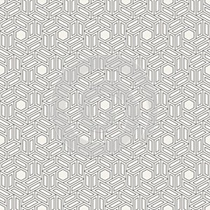 Abstract seamless pattern. Hexagonal grid.
