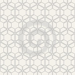 Abstract seamless pattern. Hexagonal grid.