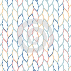 Abstract seamless pattern of hexagons. Motion and interlocking geometric forms.