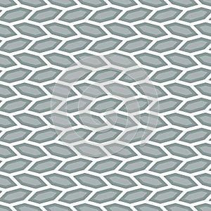 Abstract seamless pattern of hexagons. Motion and interlocking geometric forms.