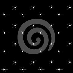 Abstract seamless pattern. Hexahedrons and lines