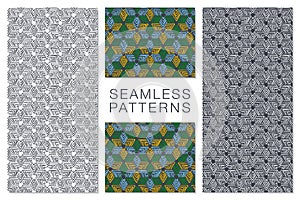 Abstract Seamless Pattern with Intersecting Lines