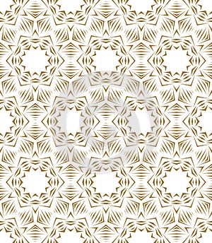 Abstract seamless pattern with kaleidoscope. Symmetric patterns of reflections of figures.