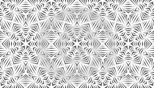 Abstract seamless pattern with kaleidoscope. Symmetric patterns of reflections of figures.