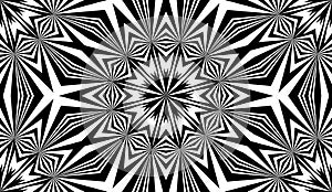 Abstract seamless pattern with kaleidoscope. Symmetric patterns of reflections of figures.
