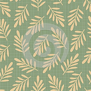 Abstract seamless pattern with leaves