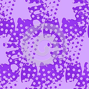 Abstract seamless pattern with liquid and geometric shapes colored in modern protone purple color