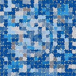 Abstract seamless pattern with polygons with rough jagged edges. Vector