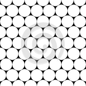 Abstract seamless pattern. Repeating mesh reticulated tessellation prints. Black geometric shape isolated on white background