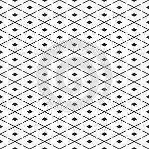 Abstract seamless pattern of rhombuses and intersecting dashed lines